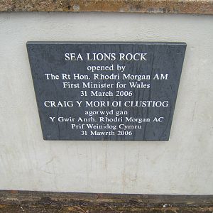 Plaque for the opening of Sealion Rocks
