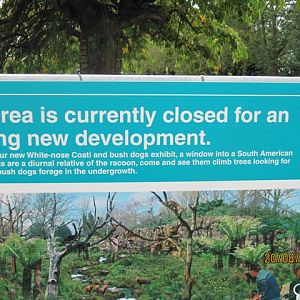 Signage for coati/bushdog exhibit 2