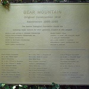 Historic 1918 Bear Mountain Plaque
