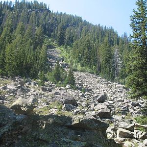 Rockslide in Grand Teton