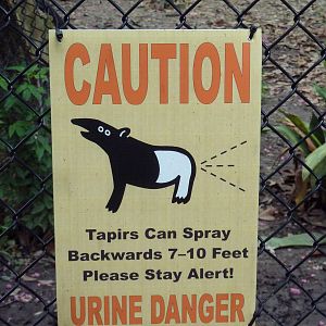 Trail of the Tiger - Malayan Tapir Sign