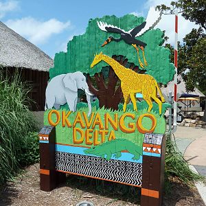 Okavango Delta - Entrance Sign