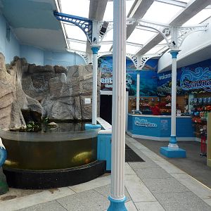 Shop, ticket desk and koi pond - 24th August 2012