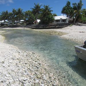 The channel at the lagoon end