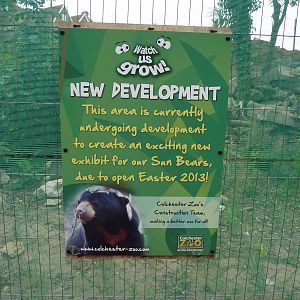 Sun bear enclosure sign - 24th August 2012.