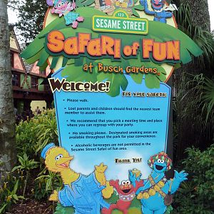 Sesame Street Safari of Fun - Entrance Sign