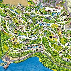 Taronga Zoo - old map - 1999