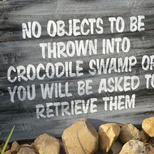Sign at Saltwater Crocodile exhibit
