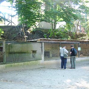Porcupine enclosures at Luebeck Tierpark 2007