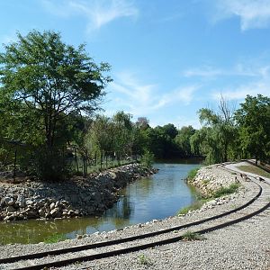 Lemur Island (Heavily Fenced) + Railway Tracks