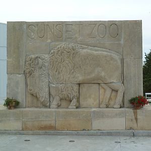 Entrance Area - Bison Carving