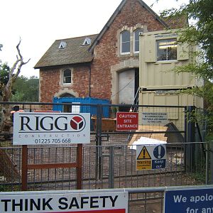 View of construction work on the Gorilla House