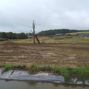 View of construction work on the New Elephant complex