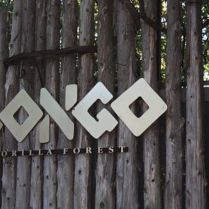 Congo Gorilla Forest Entrance Sign