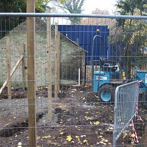 Sewerby Zoo, New hardstanding and shelter under construction 16th November