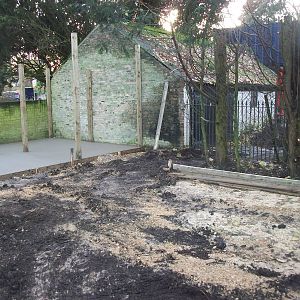 Sewerby Zoo, New hardstanding and shelter under construction 23rd November