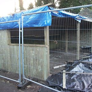 Sewerby Zoo, new shelter and hardstanding under construction 30th November