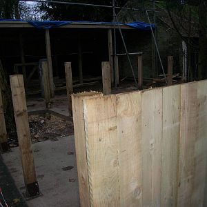 Sewerby Zoo, new hardstanding and shelter under construction 8th December 2