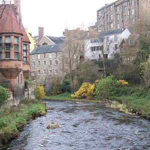 river running through the new town, edinburgh