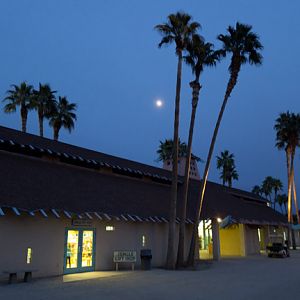 entrance under moonlight