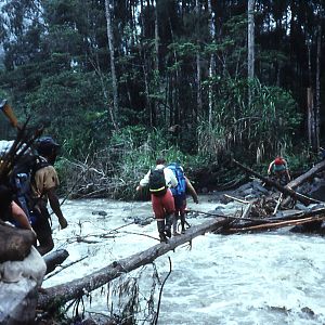Crossing the Sol River - West Sepik Province, PNG