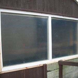 Sewerby Zoo, windows added to new sickbays/storage area 11th January 2013