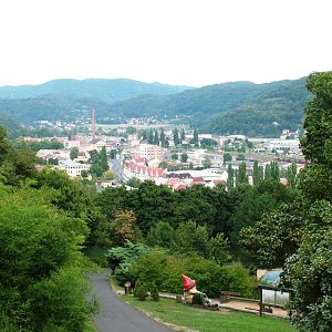 View from the Hilltop with Giant Reclining Gnome at Usti, 29/08/12