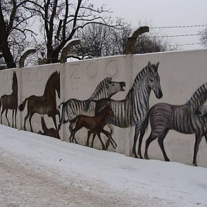 Piece of enclosing the Zoo Wrocław