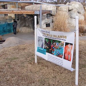 Sign for future Wild Islands section