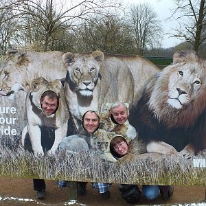 A pride of Zoochatters (Homo zoonerdiensis) at Whipsnade Zoo - 23rd Februar