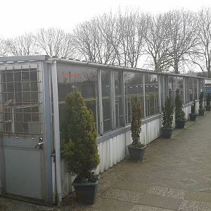 building with inside aviaries