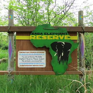 African Savanna - Saba Elephant Reserve Sign