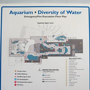 PPG Aquarium - Upper Level Floorplan Sign