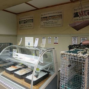 Water's Edge - Sound Seafood Display in Pier Town