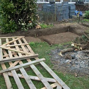 Filey Bird Garden and Animal Park, footings for Parrot aviary 12th April 20