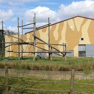 Enclosure of one of the chimp-colonies