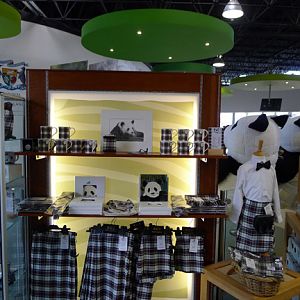 panda themed kilt display