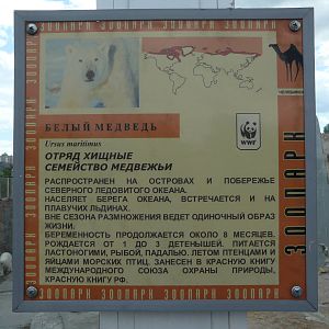 Signage of polar bear