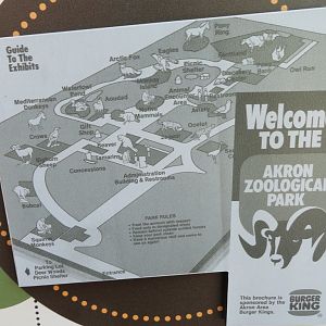 Akron Zoo Map From Early 1980s