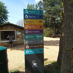 View of new direction signage