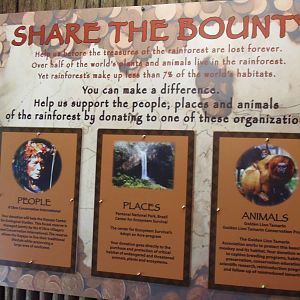 South American Rainforest- Share the Bounty Sign