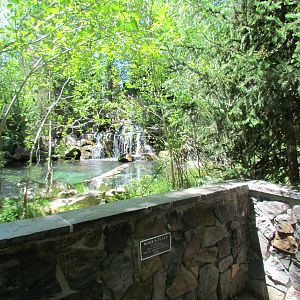 Alpine Lake Waterfall Overlook