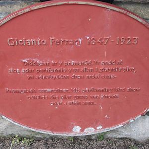 Plaque near pier gates, Llandudno 21st May 2013