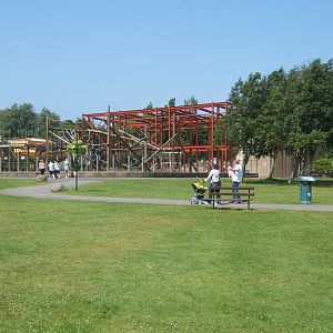 View of construction of new Orang House