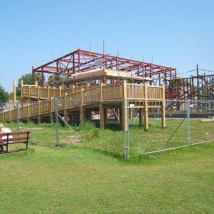 View of construction of new Orang House
