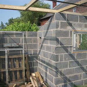 Filey Bird Garden and Animal Park, Parrot Aviary under construction 12th Ju