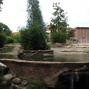 Leipzig Zoo - Elephant enclosure