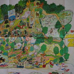 Auckland Zoo map, 1980s