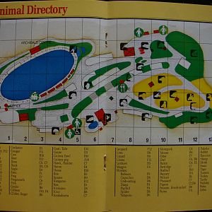 Wellington Zoo map 1980s