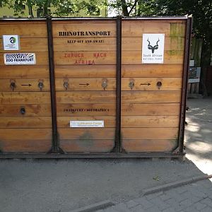 Box for the transport Diceros bicornis minor